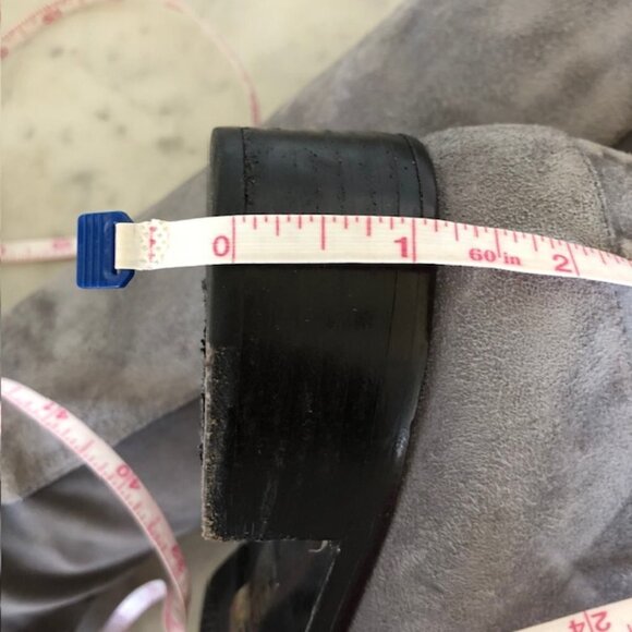 TORY BURCH Caitlin Over Knee Gray Elastic Stretch Suede  Boot 6M - Picture 17 of 17